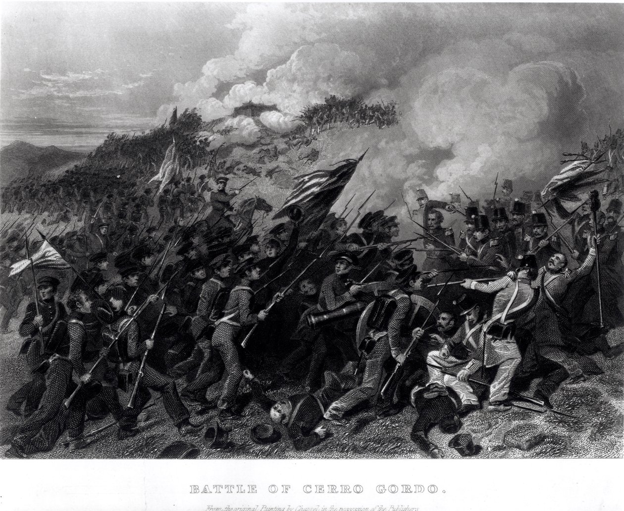 Cerro Gordo-i csata, 1847. április alkotó: Alonzo Chappel