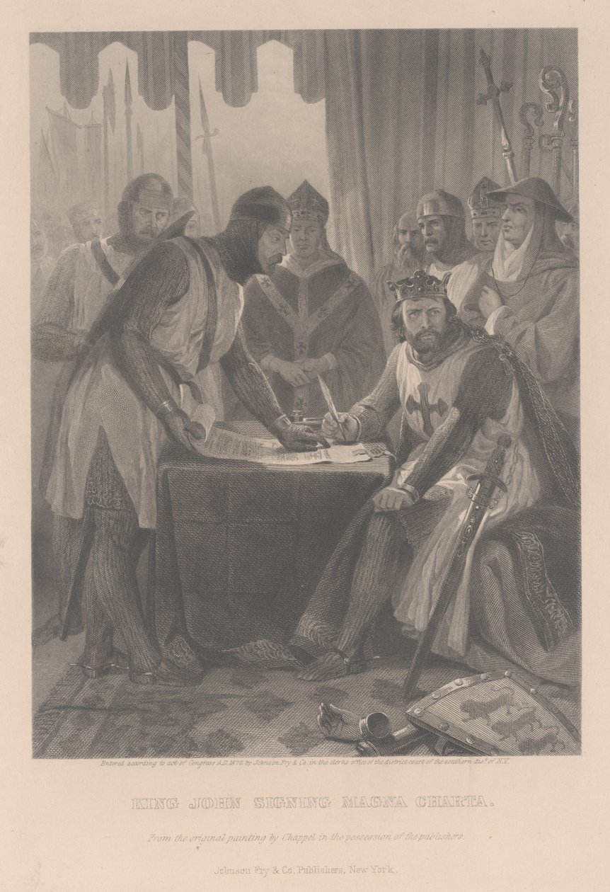 János, angol király, 1870 alkotó: Alonzo Chappel