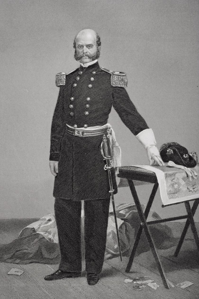 Ambrose Everett Burnside vezérőrnagy (1824-81) portréja alkotó: Alonzo Chappel