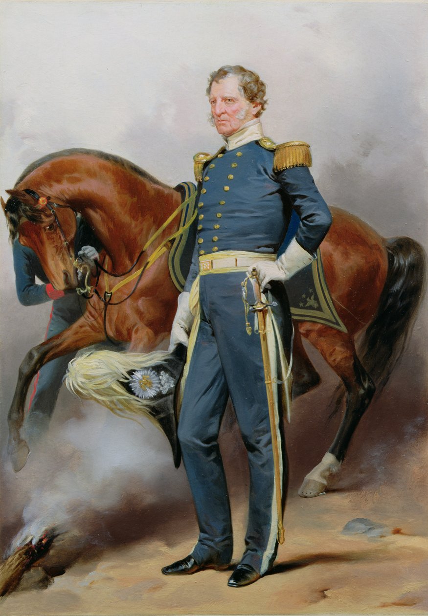 Winfield Scott (1786-1866), 1850 körül (olaj, malomdeszka) alkotó: Alonzo Chappel