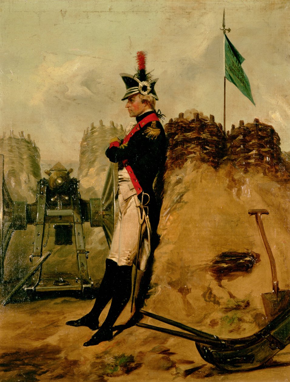 Alexander Hamilton (1757-1804) a New York-i tüzérség egyenruhájában alkotó: Alonzo Chappel