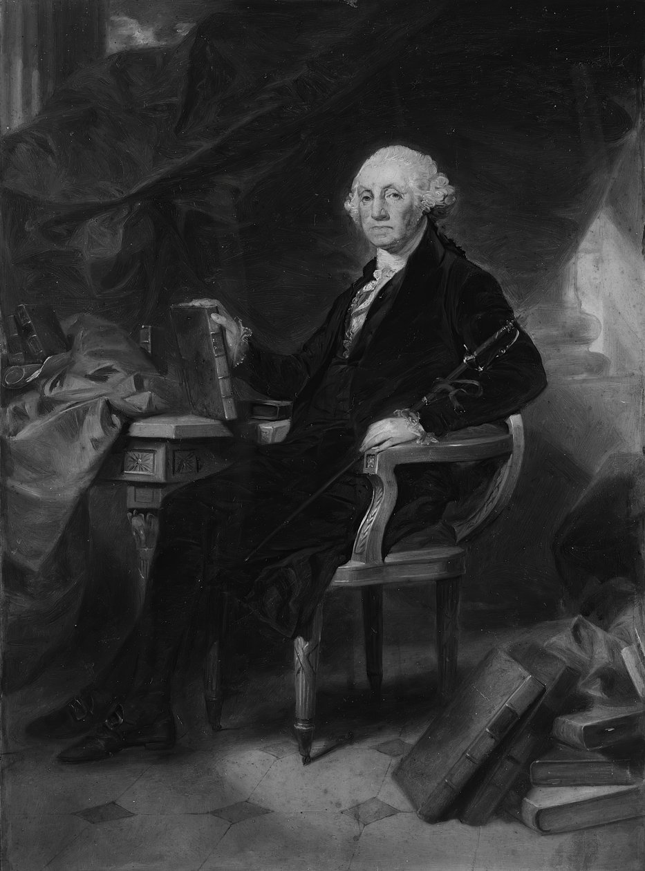 George Washington: Tervezés egy gravírozáshoz, kb. 1860. alkotó: Alonzo Chappel