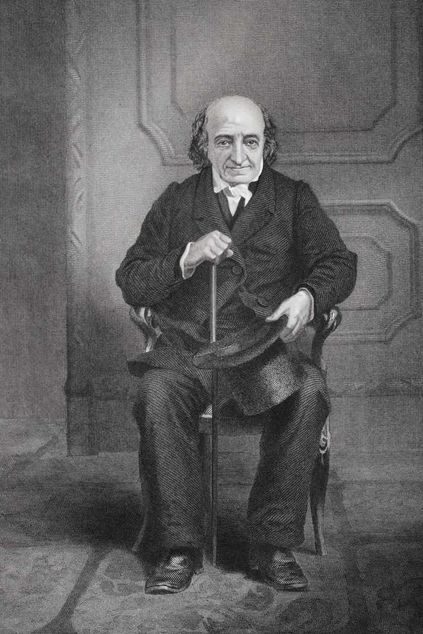 Albert Gallatin (1761-1849) portréja (litho) alkotó: Alonzo Chappel