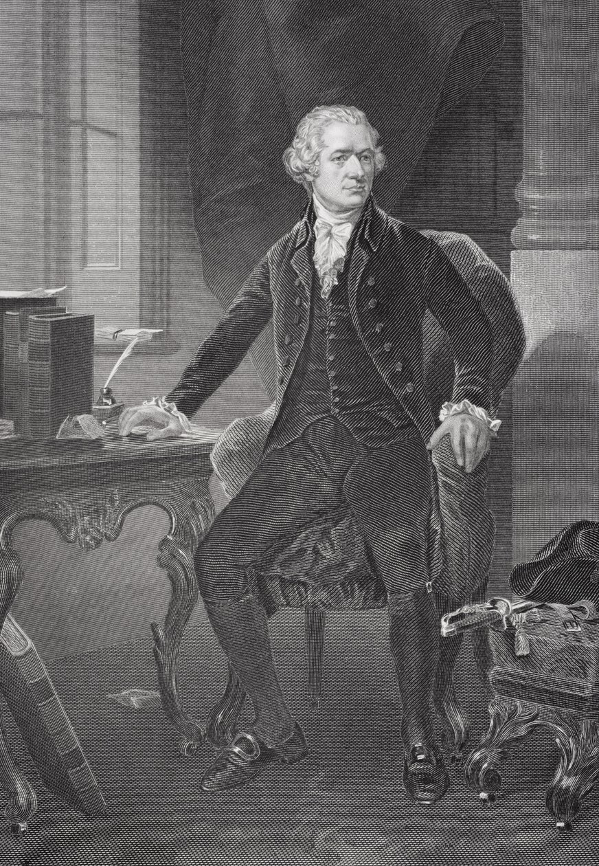 Alexander Hamilton (175557-1804) portréja alkotó: Alonzo Chappel