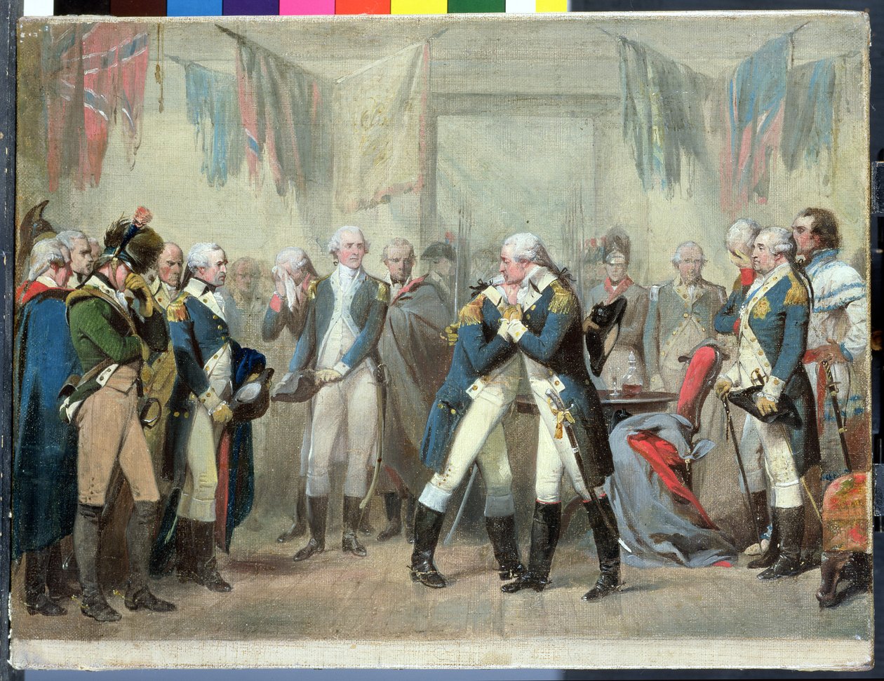 Washington búcsúja tisztjeitől alkotó: Alonzo Chappel