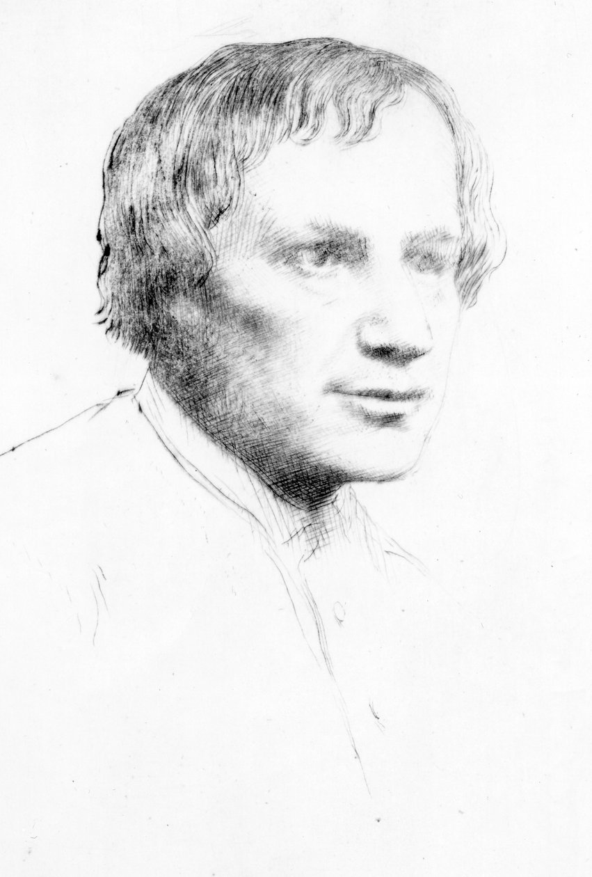 Alfred Stevens, 1890-1904 körül (száraztű) alkotó: Alphonse Legros
