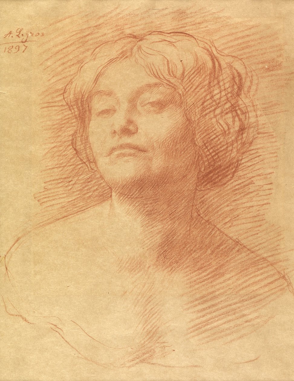 Alice Knewstub, 1897 (kréta papíron) alkotó: Alphonse Legros