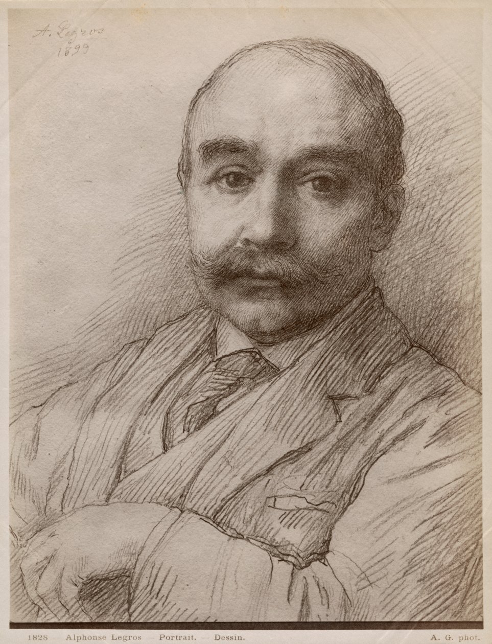 M. Adams, 1899 (fekete ólom papíron) alkotó: Alphonse Legros