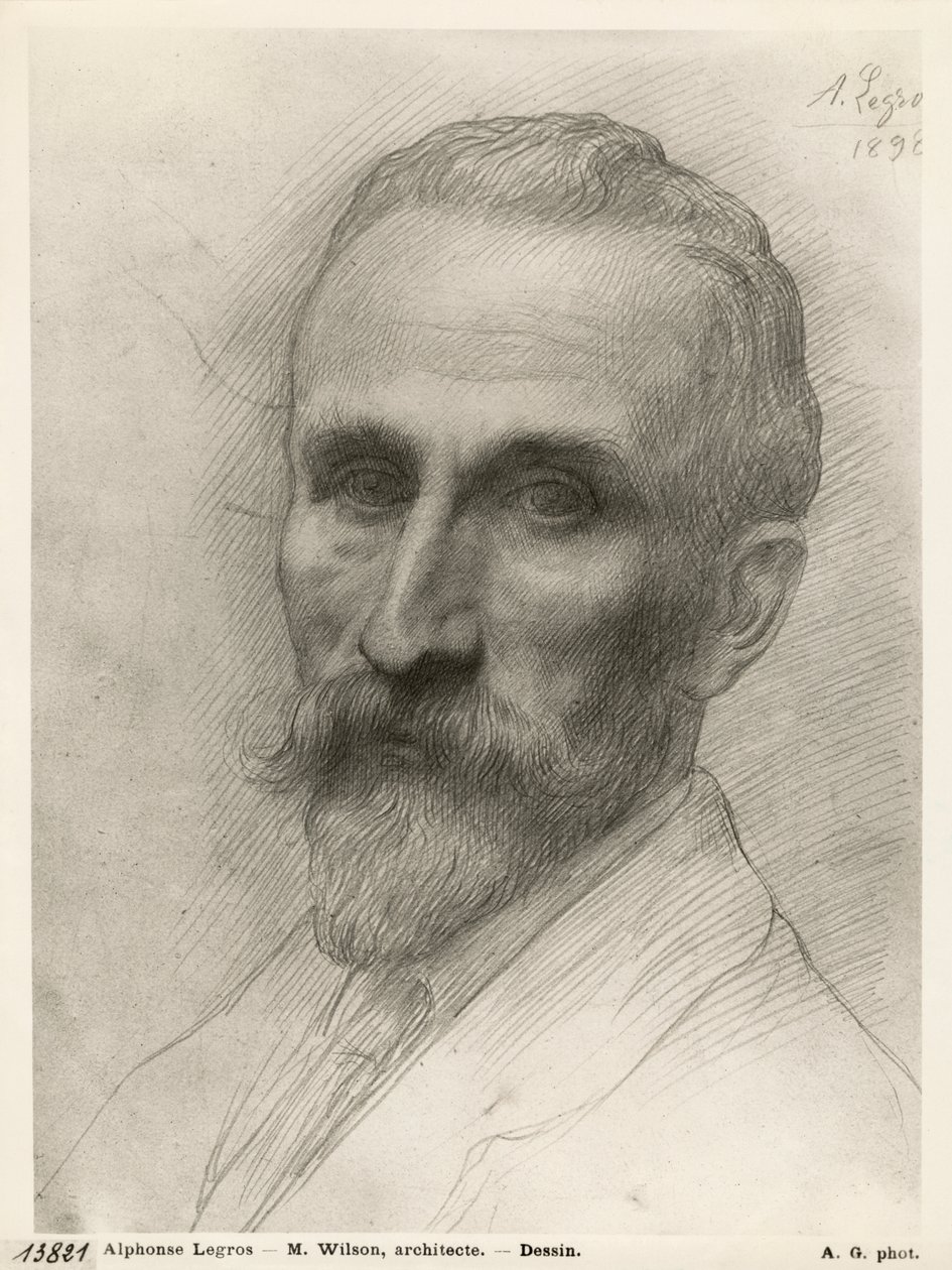 Wilson úr, építész, 1898 (ezüstpont a kartonon) alkotó: Alphonse Legros