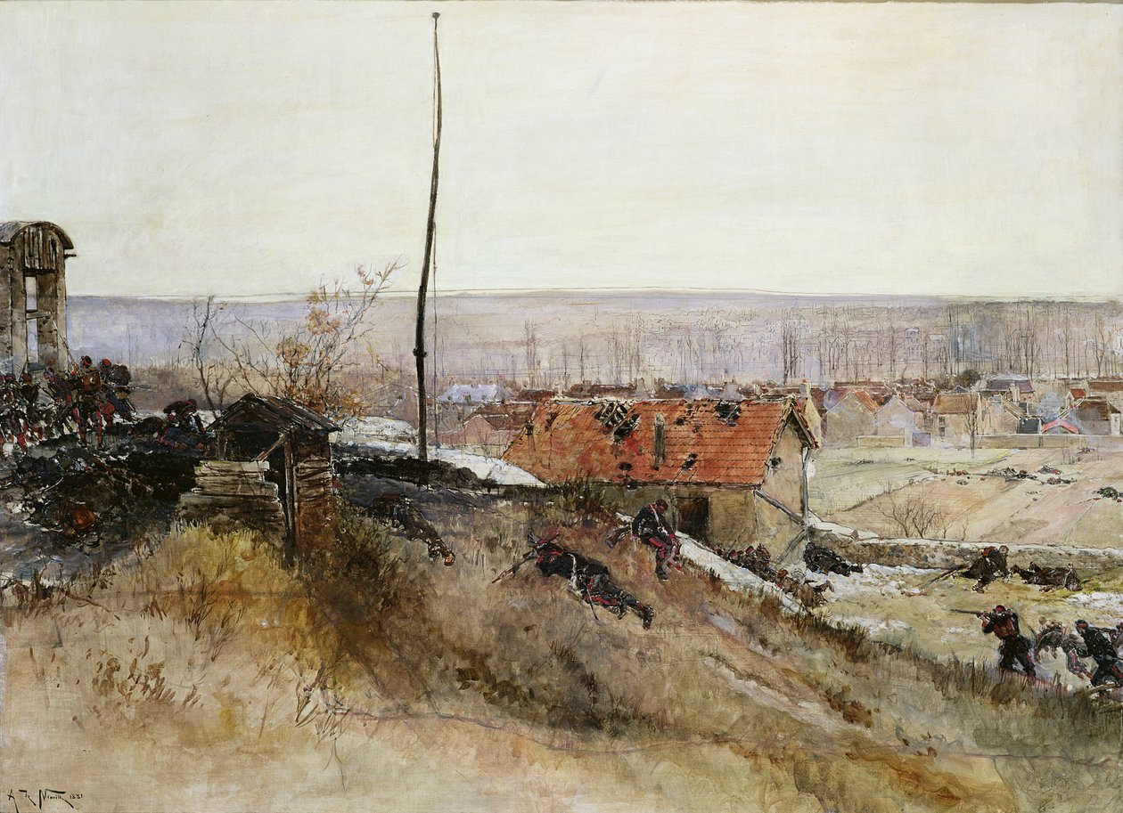 Támadás a mészkemencében a Champigny kőbányában, 1870. december 2., 1881 alkotó: Alphonse Marie de Neuville