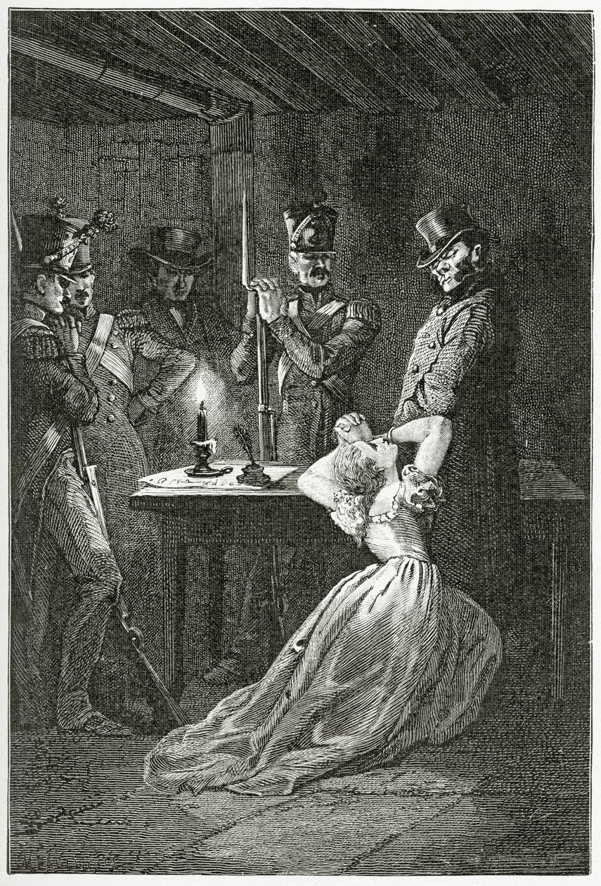 Illusztráció: Les Misérables, 19th Century (bw metszet) alkotó: Alphonse Marie de Neuville