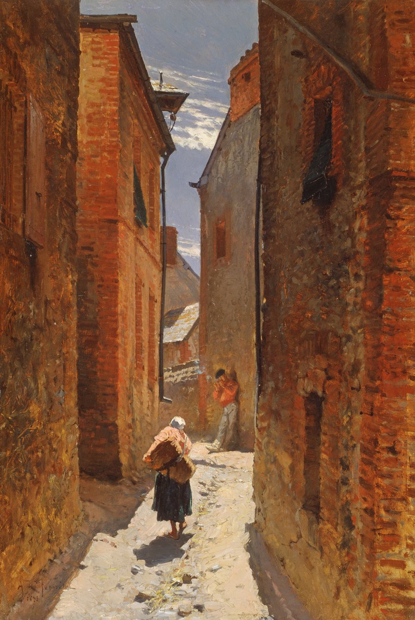 Utca az óvárosban, 1873 alkotó: Alphonse Marie de Neuville