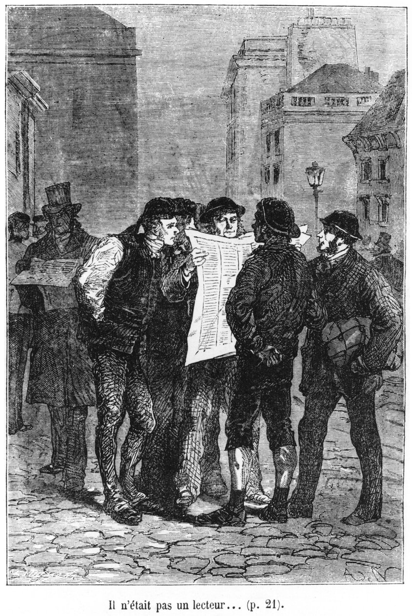 Nem volt olvasó, illusztráció Jules Verne (1828-1905) „Nyolcvan nap alatt a világ körül” című művéből a 19. század végén alkotó: Alphonse Marie de Neuville