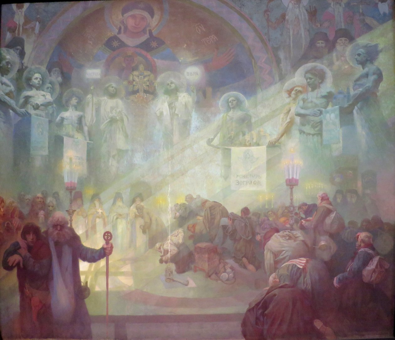  Der Heilige Berg AthosnEnglish: A Szent Hegy Athosn alkotó: Alphonse Mucha