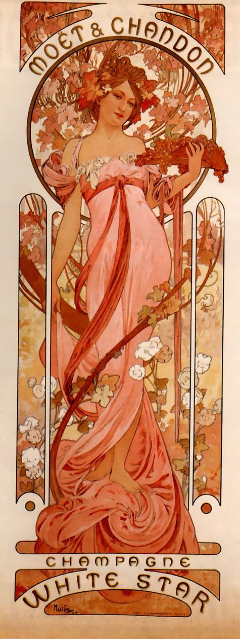 Moet & Chandon White Starn alkotó: Alphonse Mucha