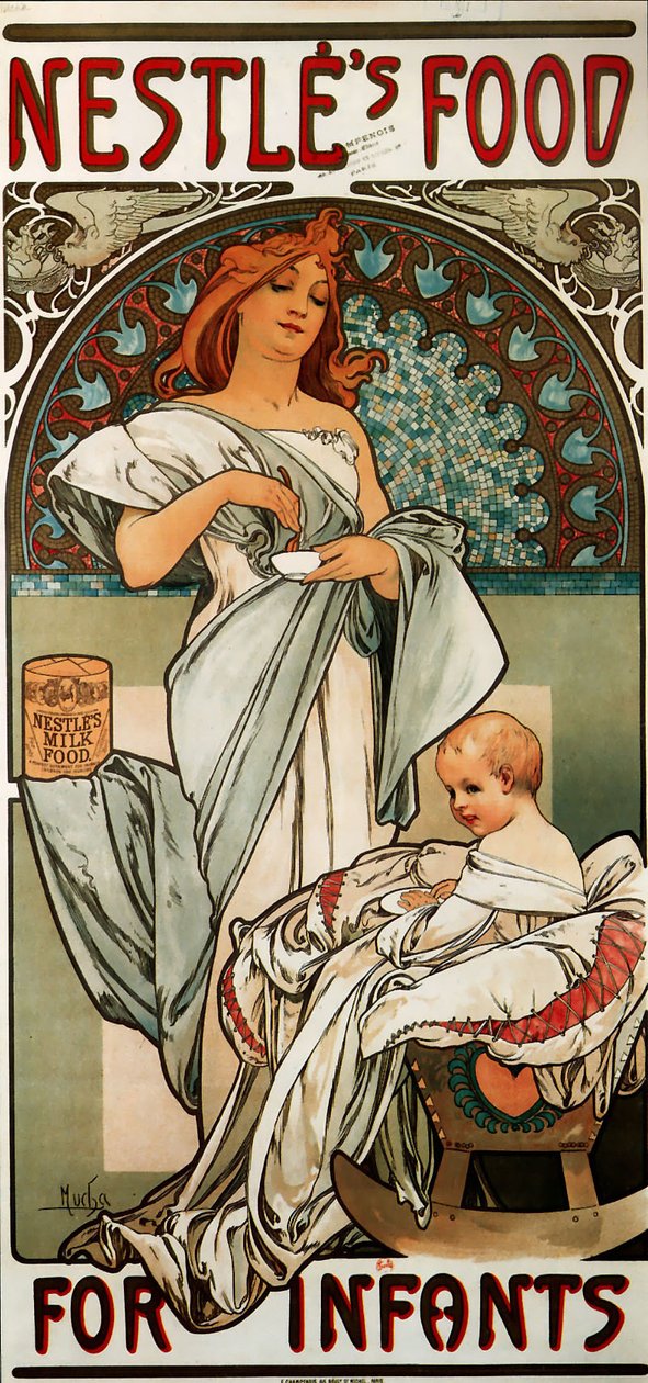 Nestle ételek csecsemőknek alkotó: Alphonse Mucha