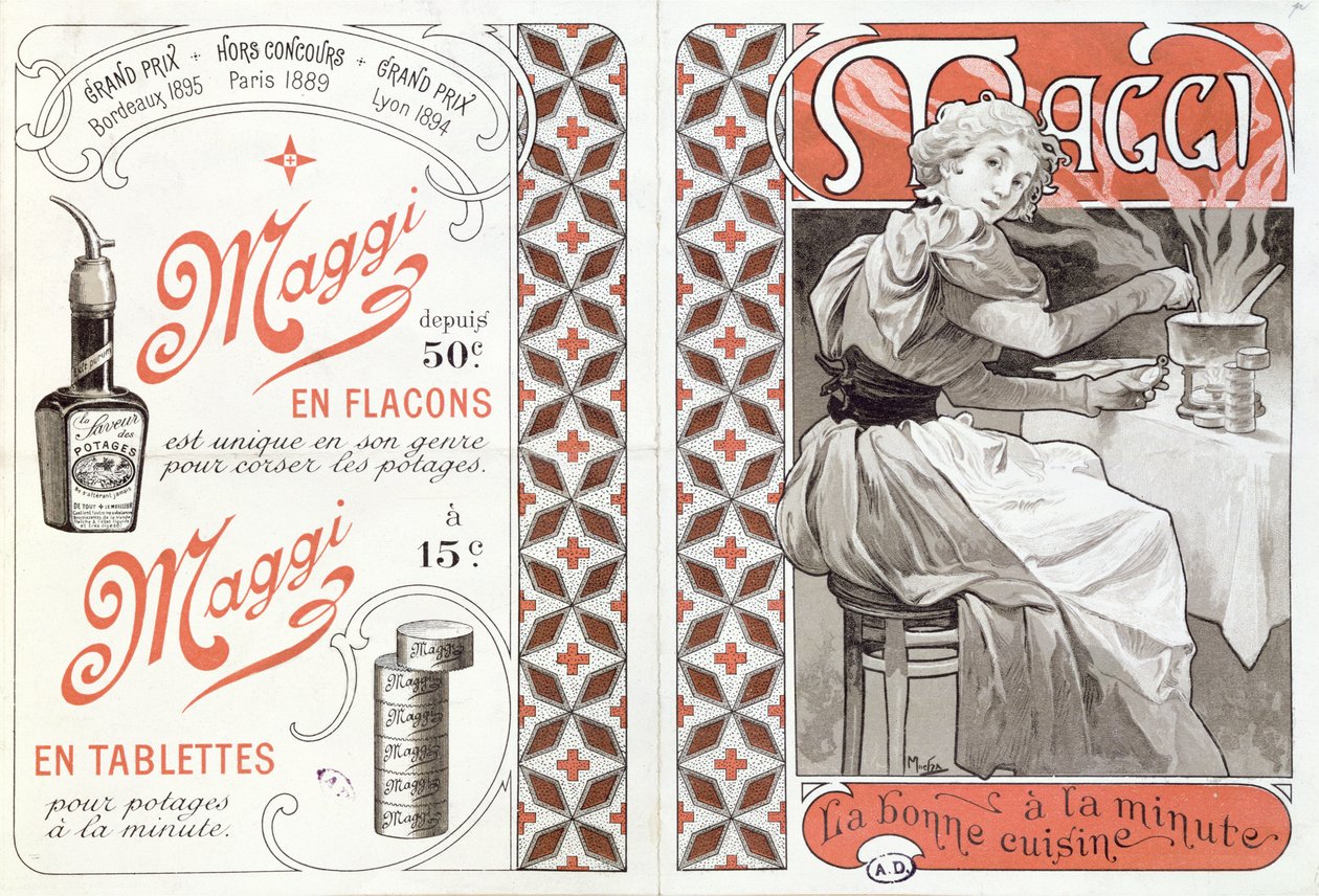 Maggi reklámja, 19. század vége alkotó: Alphonse Mucha