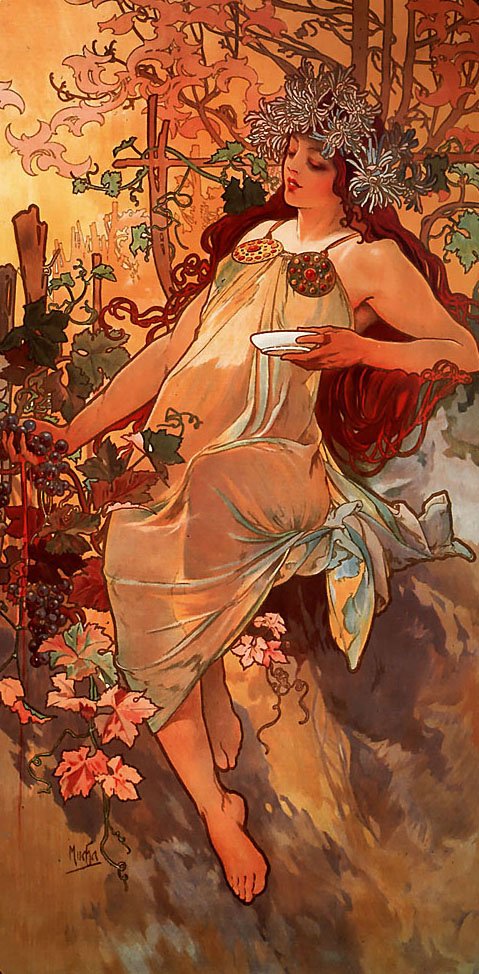 Ősz alkotó: Alphonse Mucha
