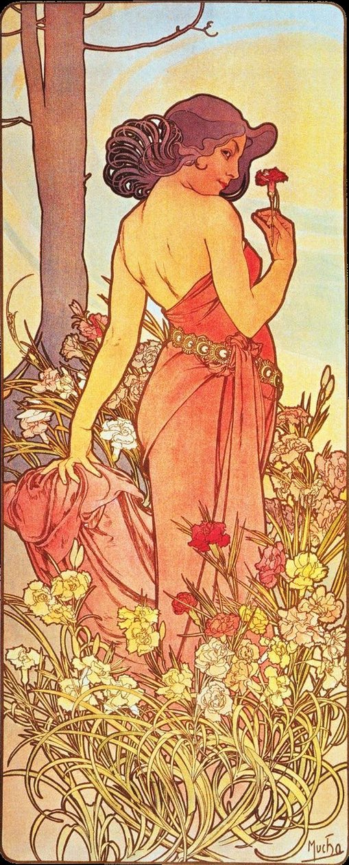 Szegfű alkotó: Alphonse Mucha