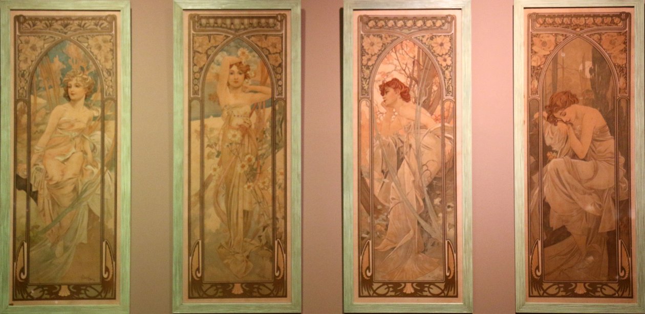 A négy évszak vagy a nap egy része alkotó: Alphonse Mucha