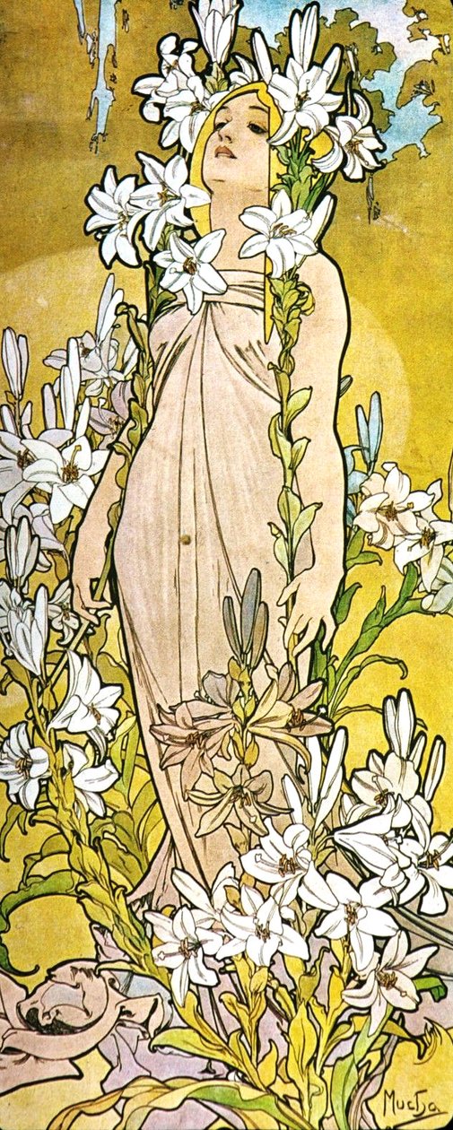Liliom alkotó: Alphonse Mucha