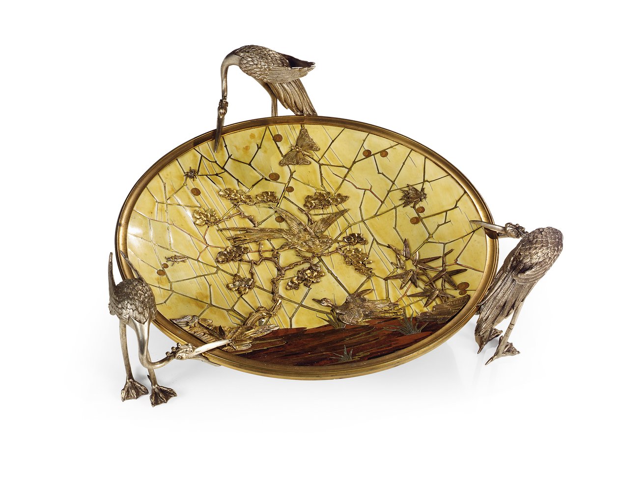 Pohár (Tazza), Ferdinand Duvinage intarziája, 19. század második fele (ezüstös és aranyozott bronz, elefántcsont és fa) (lásd még: 476612) alkotó: Alphonse Gustave Giroux