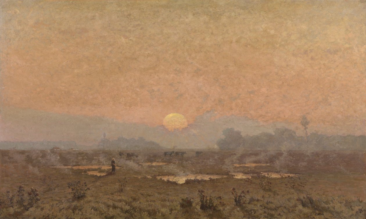Napkelte a Kempenben (olaj, vászon) alkotó: Alphonse Asselbergs