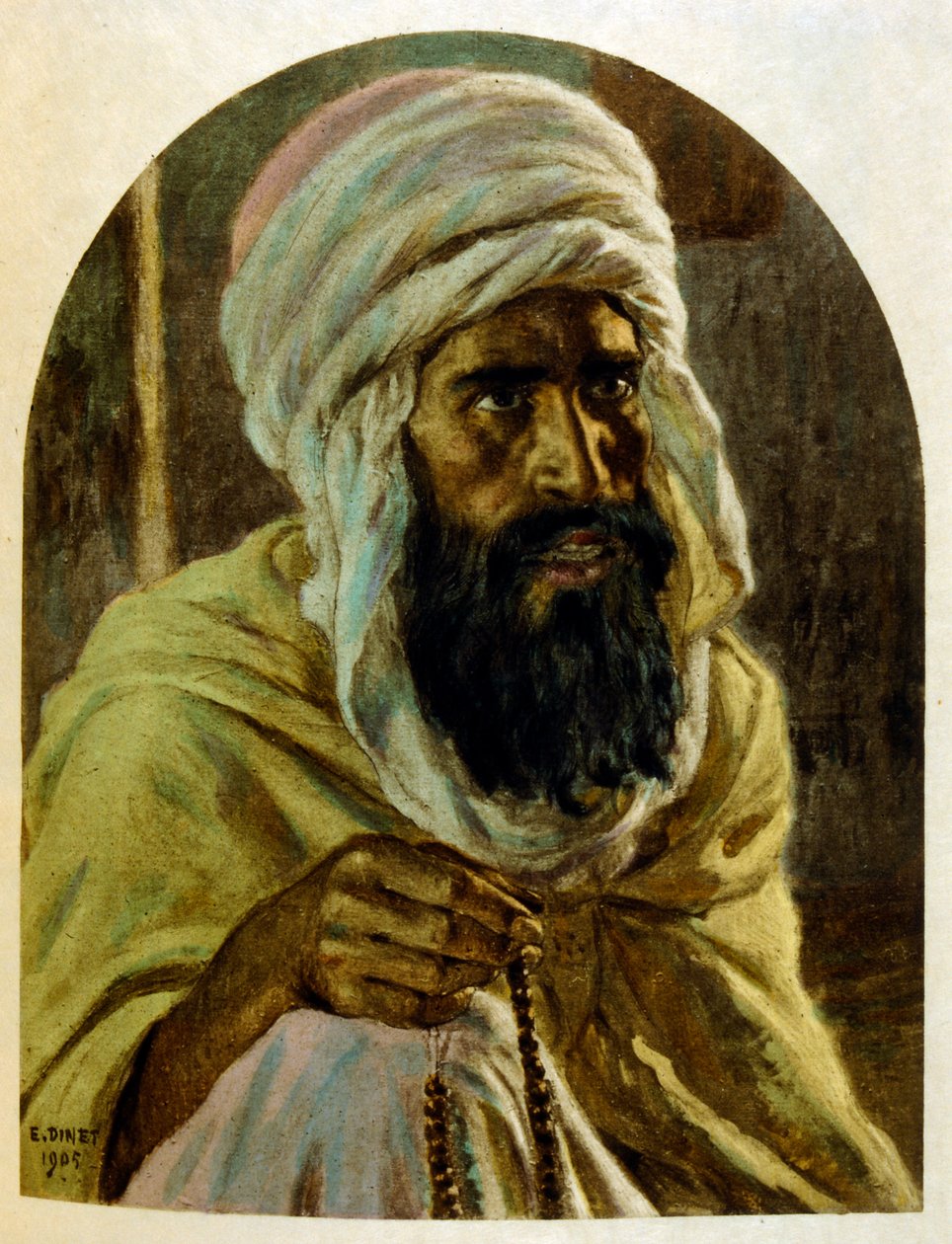 Illusztráció: Dinet az arab élet „Mirages” című darabjából. 1906. Mirages, Scénes De La Vie Arab című filmet Etienne Dinet illusztrálta Silman Ben Ibrahim Bamer kommentárjával. Nasreddine Dinet Alphonse-Étienne Dinet néven született; (1861-1929) francia ke alkotó: Alphonse Etienne Dinet