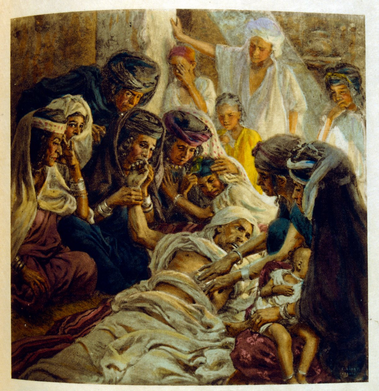 Illusztráció: Dinet az arab élet „Mirages” című darabjából. 1906. Mirages, Scénes De La Vie Arab című filmet Etienne Dinet illusztrálta Silman Ben Ibrahim Bamer kommentárjával. Nasreddine Dinet Alphonse-Étienne Dinet néven született; (1861-1929) francia ke alkotó: Alphonse Etienne Dinet