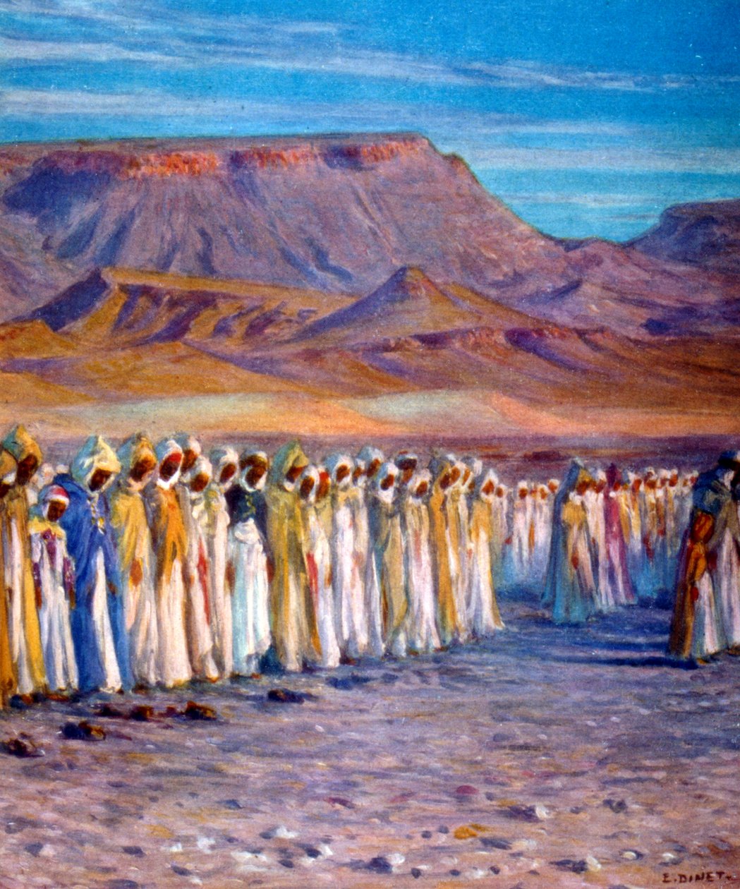 Illusztráció muszlim arab zarándokokat ábrázoló úton Mekkába. szerző: Nasreddine Dinet (Alphonse-Étienne Dinet). 1861 1929 alkotó: Alphonse Etienne Dinet