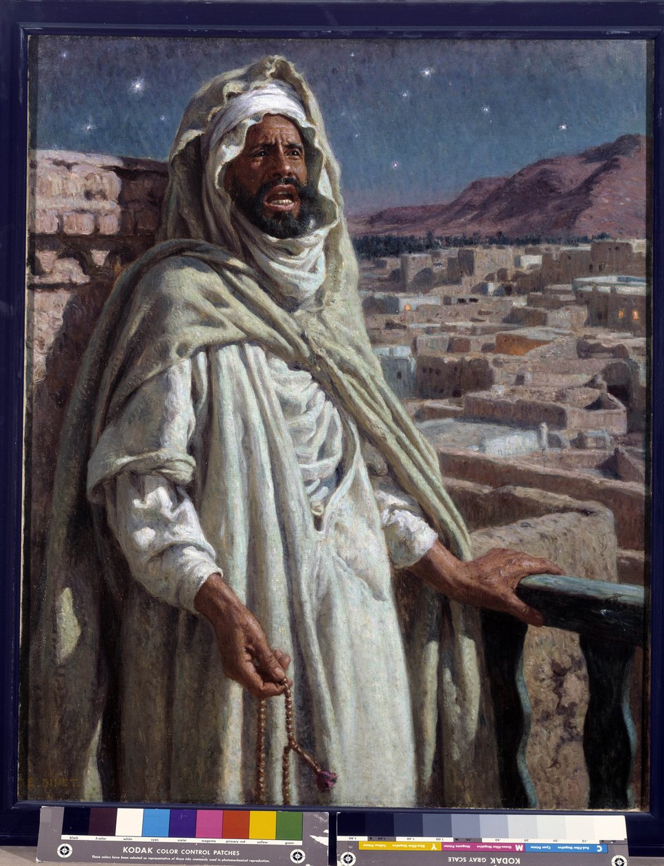 A müezzin, a mecset imára hívó tagja (olaj, vászon) alkotó: Alphonse Etienne Dinet