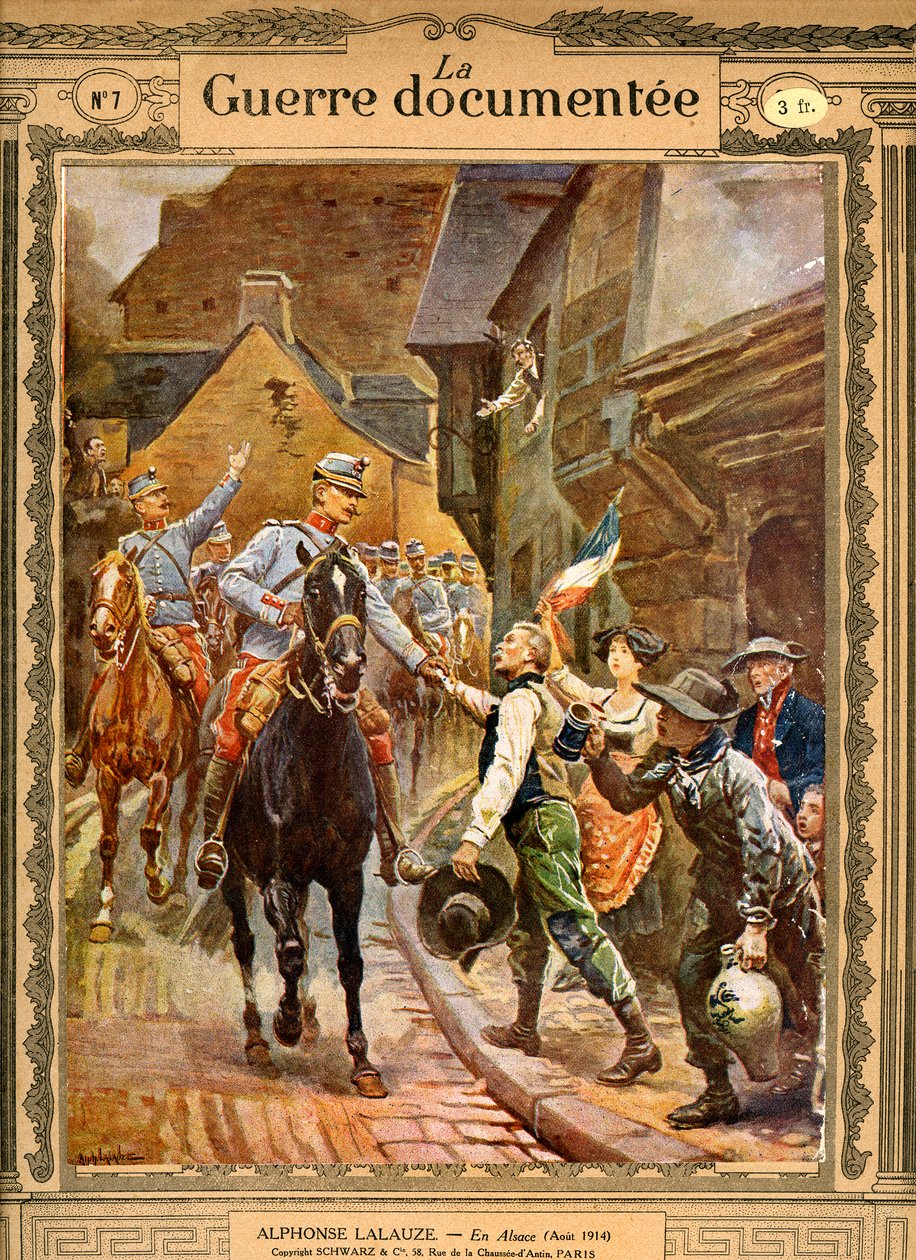 „Elzászban”. 1914-1916 (metszet) alkotó: Alphonse Lalauze