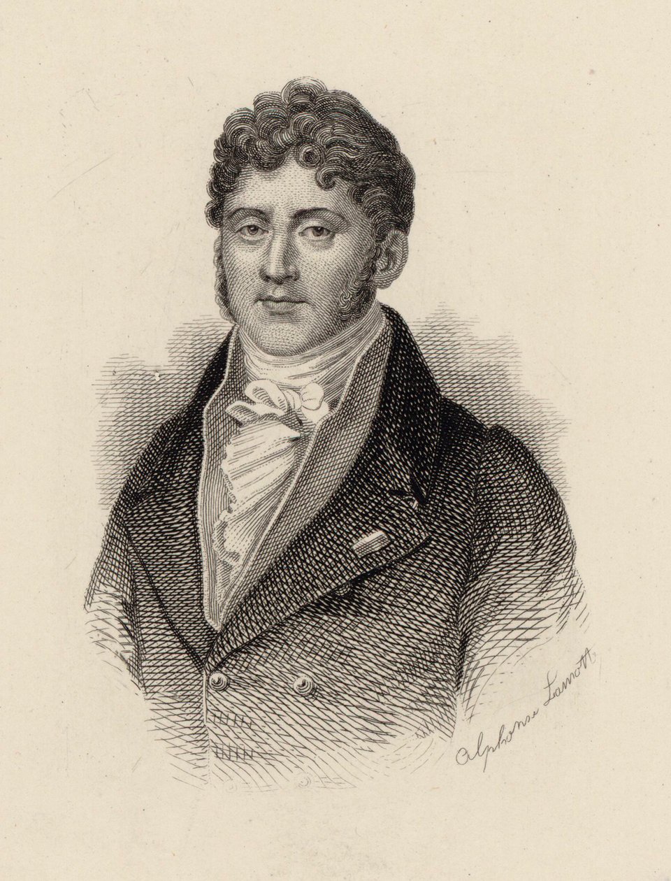 Étienne Nicolas Méhul zeneszerző portréja 1763-1817. alkotó: Alphonse Lamotte