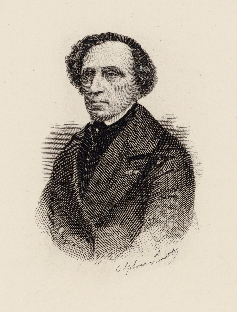 Giacomo Meyerbeer 1791-1864, 1875 zeneszerző portréja. alkotó: Alphonse Lamotte