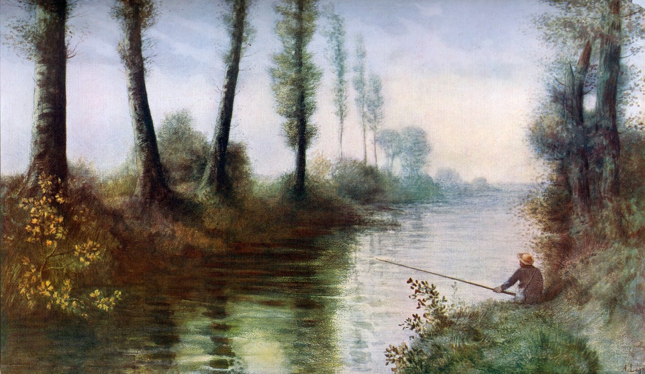 Csatorna egy halászsal, c1857-1911, 1912. alkotó: Alphonse Legros