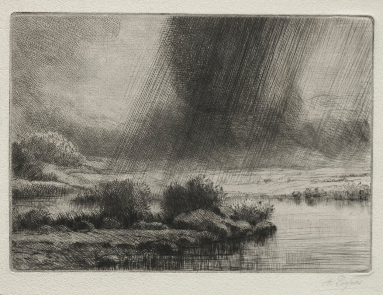 Egy vihar. alkotó: Alphonse Legros
