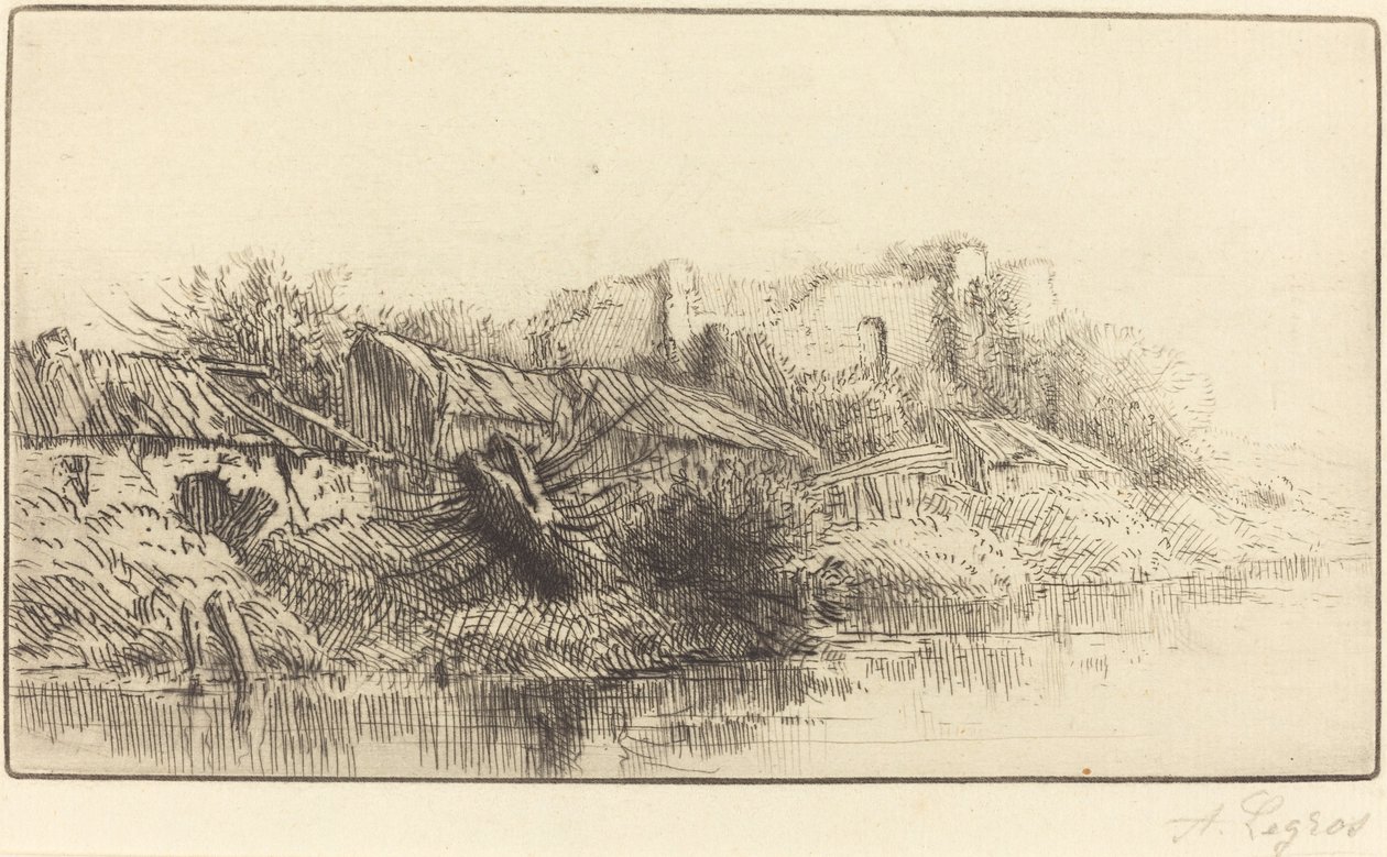 Elhagyott falu. alkotó: Alphonse Legros
