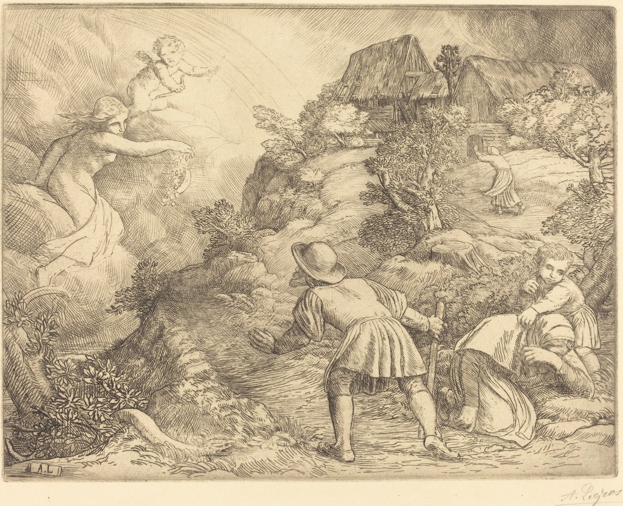 A paraszt és a szerencse allegóriája alkotó: Alphonse Legros