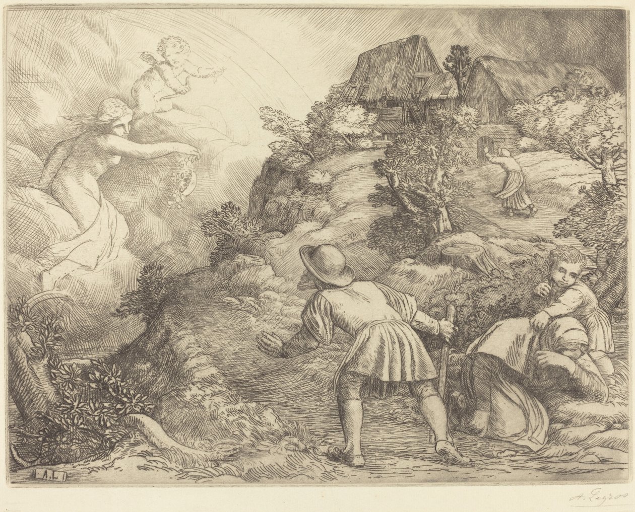 A paraszt és a szerencse allegóriája A paraszt és a szerencse: allegorikus téma. alkotó: Alphonse Legros