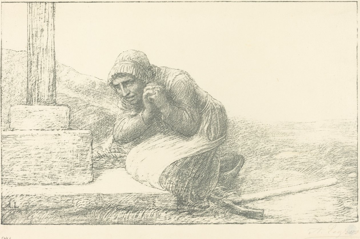A kereszt lábánál (Au pied de la croix) alkotó: Alphonse Legros