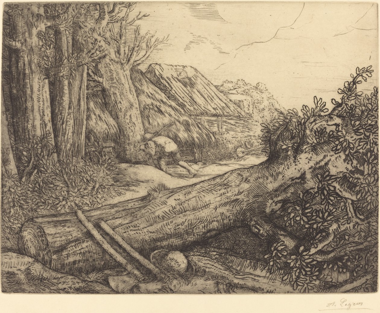 A favágók otthonában (Chez les bocherons) alkotó: Alphonse Legros