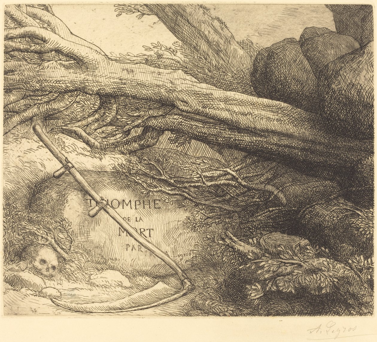 Avalanche: Frontispiece for Triumph of Death alkotó: Alphonse Legros