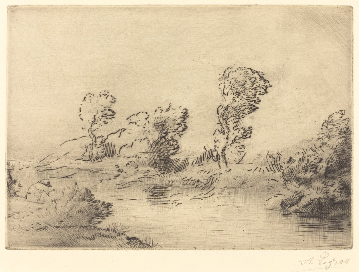 A Marne partjai A Marne széle. alkotó: Alphonse Legros