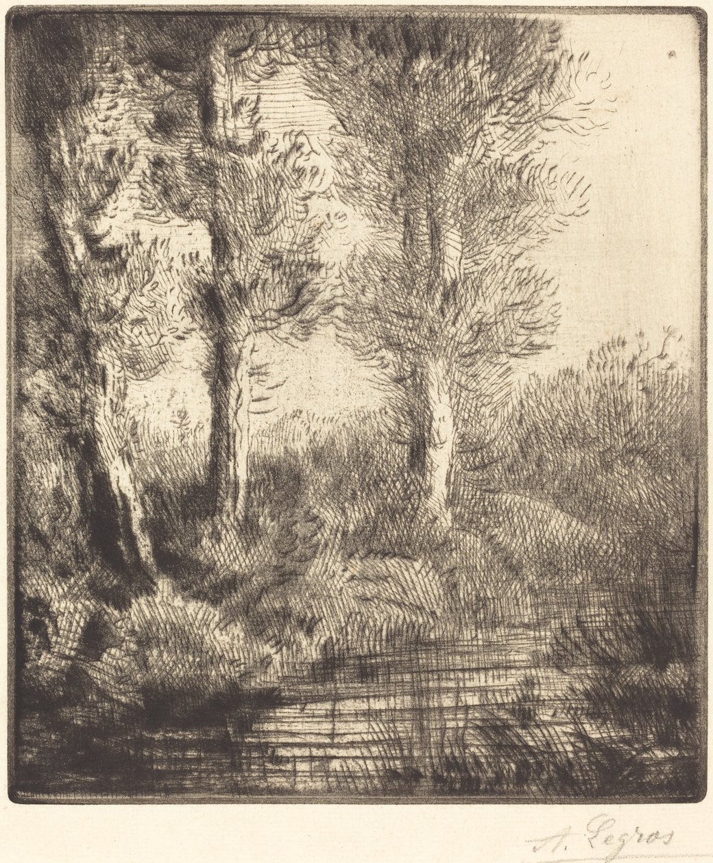 A Saint-Pre partjai (Rive du Saint-Pre) alkotó: Alphonse Legros