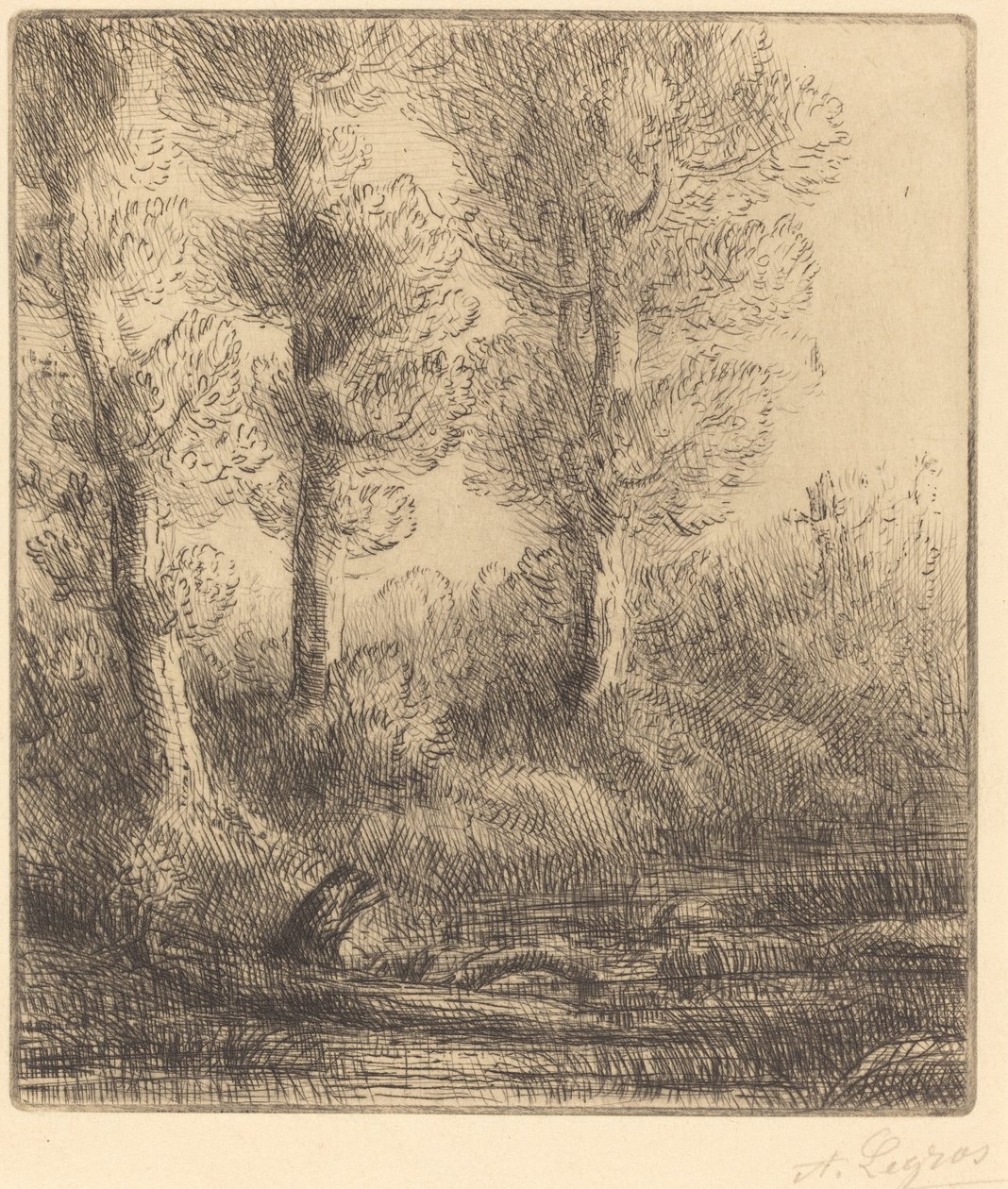 A Saint-Pre partjai (Rive du Saint-Pre) alkotó: Alphonse Legros