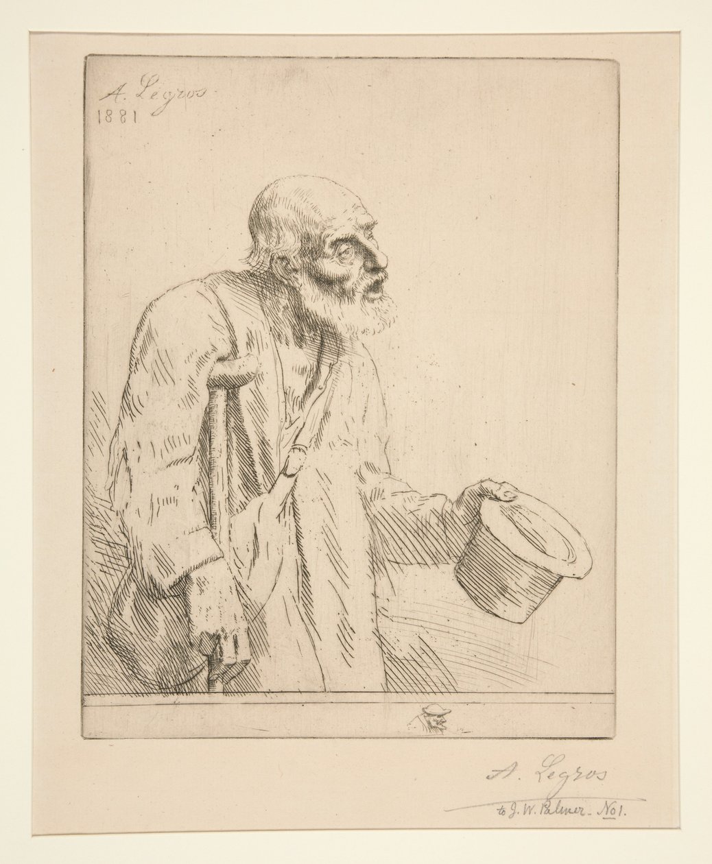 Koldus mankókkal alkotó: Alphonse Legros