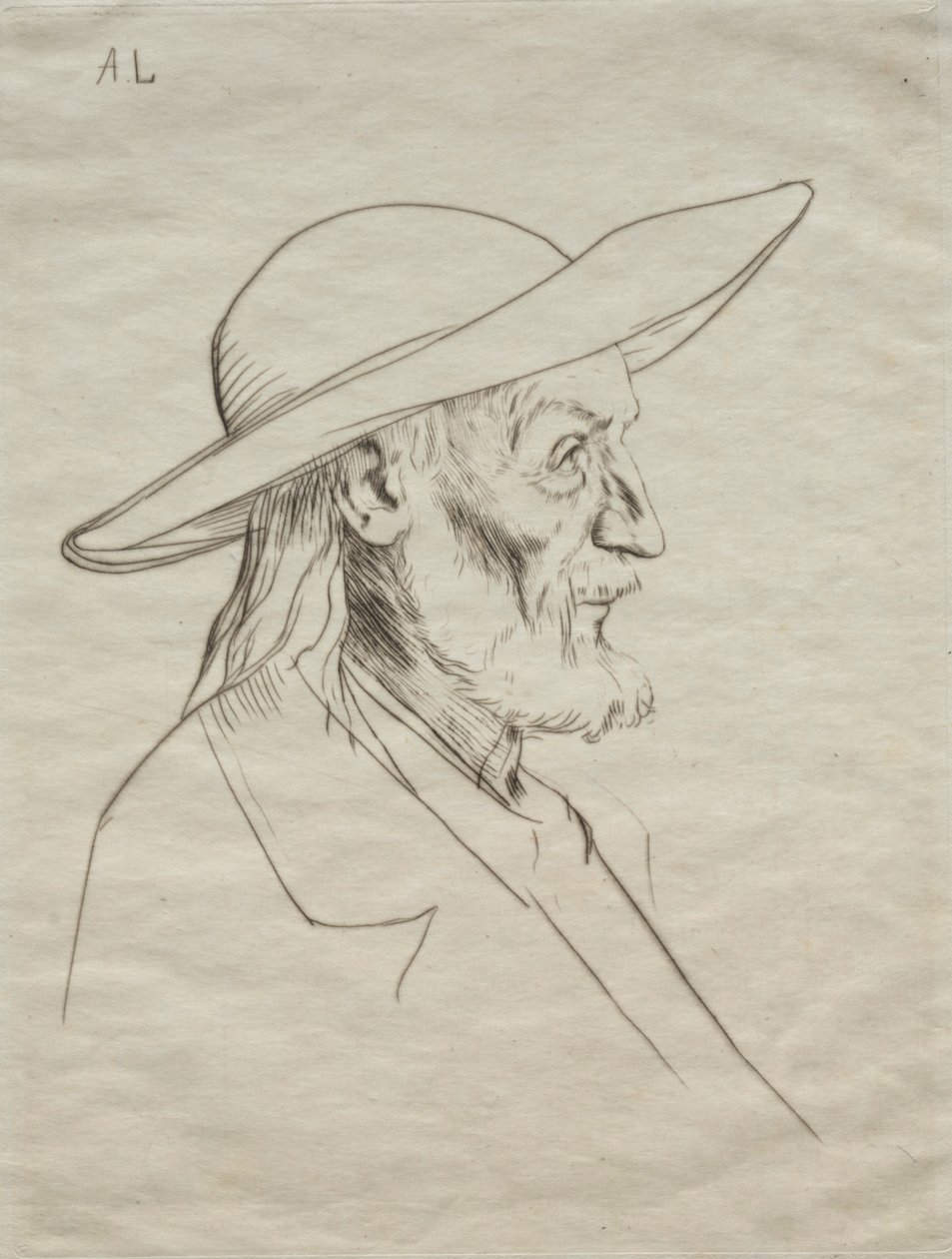 breton paraszt. alkotó: Alphonse Legros