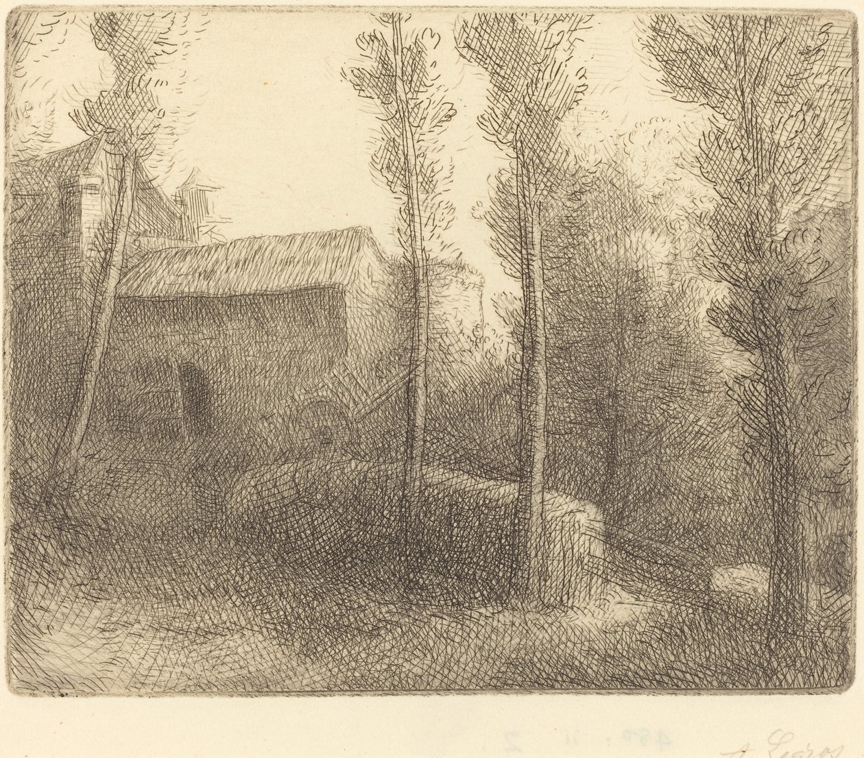 Híd a malomnál (Le pont du moulin) alkotó: Alphonse Legros