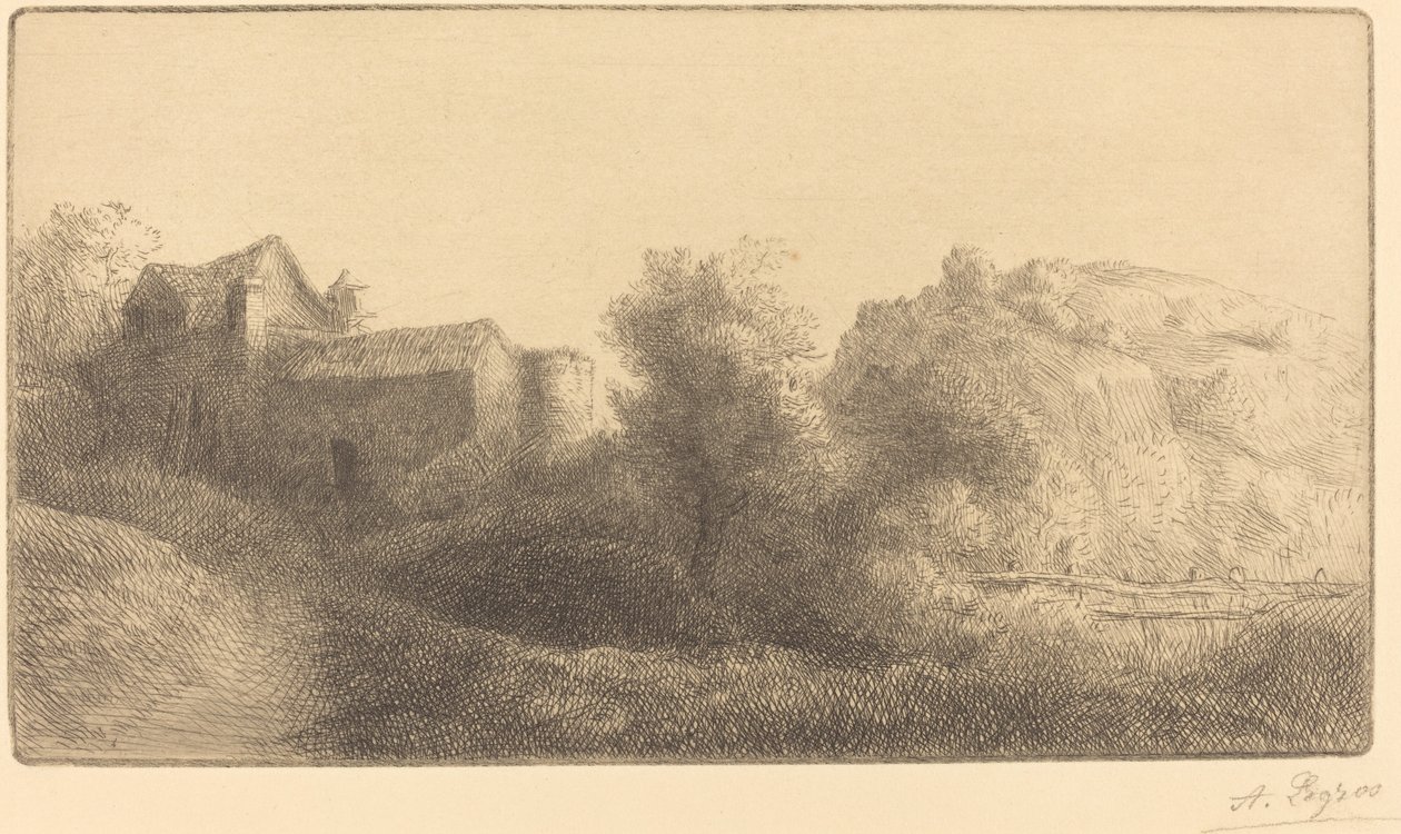 Híd a malomnál (Le pont du moulin) alkotó: Alphonse Legros