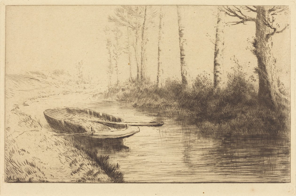 A csatorna reggeli fényben (A csatorna: reggeli hangulat) alkotó: Alphonse Legros